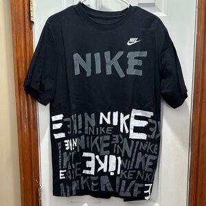 Nike Black and Gray Logo T-Shirt